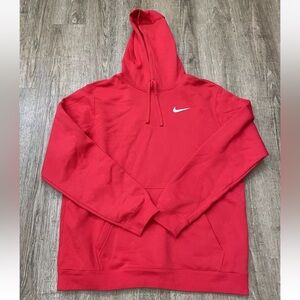Nike Mens Fleece Pullover Hoodie Red Sz XL FZ8887-658